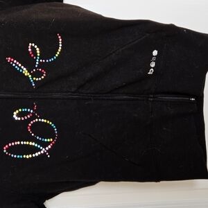 Bebe Black Textured Fabric Jacket And Shorts